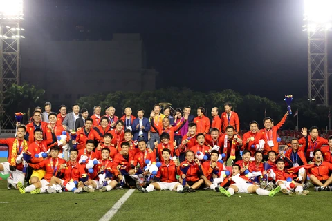 Đội tuyển Việt Nam lần đầu giành Huy chương vàng SEA Games vào năm 2019. (Ảnh: VFF) 