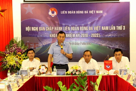Đại hội Ban chấp hành Liên đoàn bóng đá Việt Nam khóa IX không có sự cạnh tranh ở vị trí Chủ tịch VFF. (Ảnh: VFF)