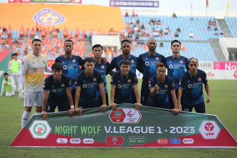 Câu lạc bộ Bình Định dẫn đầu V-League 2023 sau 4 vòng đấu nhờ 3 chiến thắng liên tiếp. (Ảnh: VPF) 