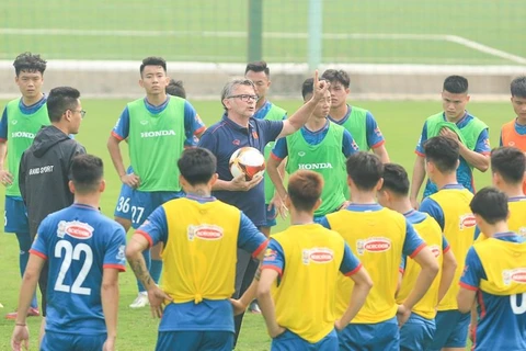 Giải quốc tế U23 Doha Cup 2023 sẽ chứng kiến lần đầu tiên huấn luyện viên Philippe Troussier chỉ đạo U23 Việt Nam. (Ảnh: VFF) 