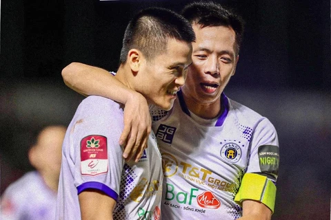 Nhà đương kim vô địch Hà Nội FC bất bại tại V-League 2023 sau 5 vòng đấu. (Ảnh: HNFC) 