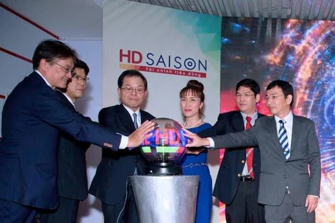 Chú thích ảnh: Ban lãnh đạo HDBank và Credit Saison công bố lễ ra mắt thương hiệu HD SAISON Finance. (Nguồn: HDBank)