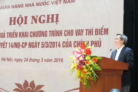 Thống đốc Nguyễn Văn Bình chỉ đạo tại Hội nghị. (Nguồn: Ngân hàng Nhà nước)