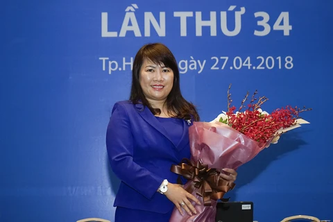 Bà Lương Thị Cẩm Tú đã trúng cử vào HĐQT với tỷ lệ tán thành 69,98%. (Nguồn: Eximbank)