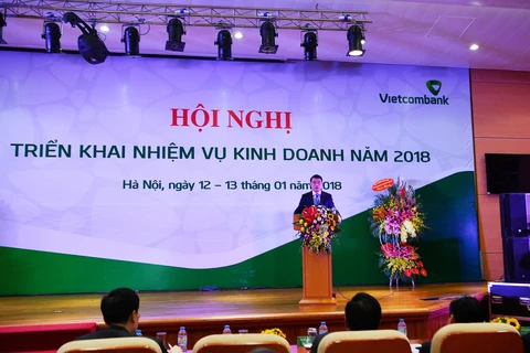 Thống đốc Ngân hàng Nhà nước Lê Minh Hưng chỉ đạo tại hội nghị. (Nguồn: Vietcombank)