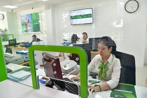 Hoạt động tại Vietcombank Lào. (Nguồn: Vietcombank)