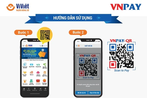 Cài QR qua Ví Việt để thanh toán dễ dàng. (Ảnh: CTV/Vietnam+)