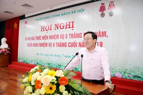 Tổng Giám đốc Dương Quyết Thắng phát biểu tại Hội nghị. (Nguồn: Ngân hàng Chính sách xã hội)