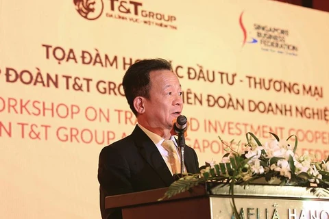 Ông Đỗ Quang Hiển, Chủ tịch Hội đồng quản trị kiêm Tổng Giám đốc Tập đoàn T&T Group phát biểu tại tọa đàm. (Ảnh: CTV)