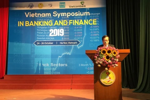 Phó Thống đốc NHNN Nguyễn Kim Anh phát biểu tại Diễn đàn. (Ảnh. T.H/Vietnam+)