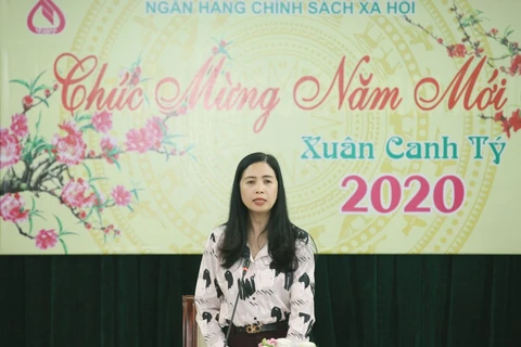 Bà Trần Lan Phương, Phó Tổng Giám đốc Ngân hàng Chính sách xã hội. (Ảnh: Vietnam+)
