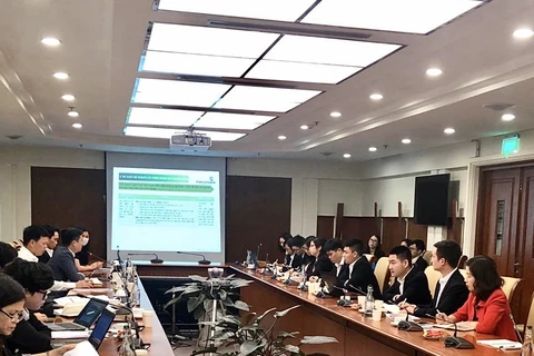 Buổi trình bày về kết quả triển khai dự án xây dựng mô hình LGD/EAD cho danh mục khách hàng doanh nghiệp của Vietcombank. (Ảnh/ CTV)