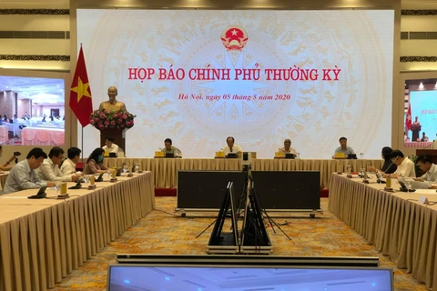 Toàn cảnh buổi họp báo. (Ảnh: T.H/Vietnam+)