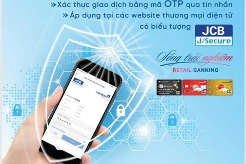 VietinBank triển khai tính năng bảo mật 3D Secure cho thẻ tín dụng quốc tế JCB. (Ảnh: Vietnam+)