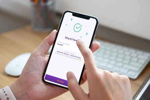 Mở tài khoản thành công, sử dụng được ngay với chỉ vài phút đăng ký trên app TPBank. (Ảnh: CTV/Vietnam+)