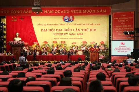 Toàn cảnh Đại hội Đảng bộ BIDV. (Ảnh: CTV/Vietnam+)