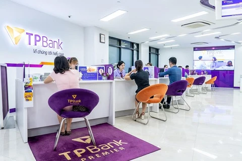 Vài năm trở lại đây, TPBank là ngân hàng có khả năng sinh lời mạnh mẽ với kết quả kinh doanh tăng trưởng vượt trội qua từng năm. (Ảnh: Vietnam+)