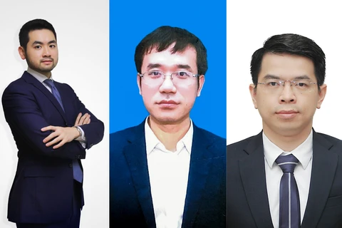 Kienlongbank bổ nhiệm ông Võ Quốc Lợi, ông Trần Ngọc Minh, ông Nguyễn Văn Minh (từ trái qua phải) làm Phó tổng giám đốc. (Ảnh: CTV/Vietnam+) 
