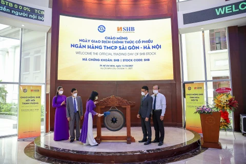 SHB chính thức giao dịch cổ phiếu trên sàn HOSE từ 11/10. (Ảnh: CTV/Vietnam+)