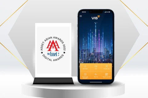 Đây là lần thứ 5 ứng dụng của VIB nhận giải thưởng từ The Asset. (Ảnh: Vietnam+)