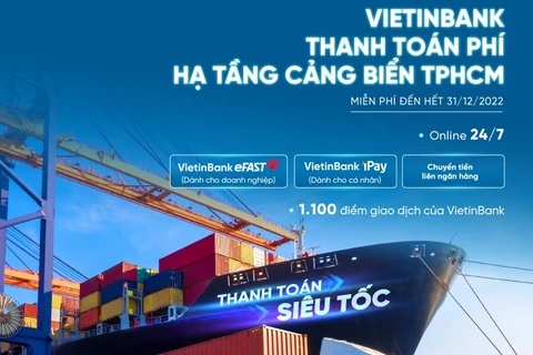 VietinBank tiên phong triển khai thu phí hạ tầng cảng biển tại Thành phố Hồ Chí Minh. (Ảnh: Vietnam+)