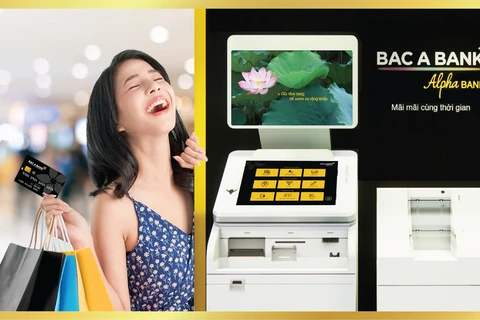 BAC A BANK chính thức vận hành mô hình giao dịch ngân hàng tự động đầu tiên tại Hà Nội. (Ảnh: Vietnam+)