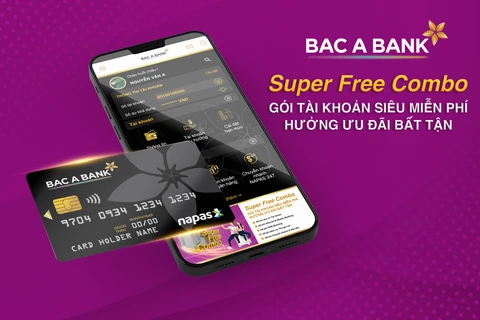 BAC A BANK tung gói tài khoản siêu miễn phí dành cho khách hàng cá nhân. (Ảnh: Vietnam+)