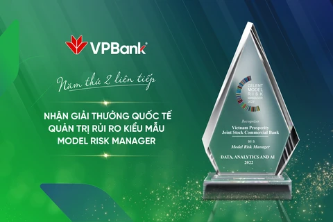 VPBank vừa trở thành đại diện duy nhất của Việt Nam nhận giải thưởng quốc tế về quản trị rủi ro nhờ chuyển đổi số. (Ảnh: Vietnam+)