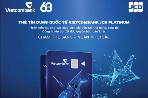 Chính thức ra mắt sản phẩm thẻ Tín dụng quốc tế Vietcombank JCB Platinum. (Ảnh: Vietnam+)