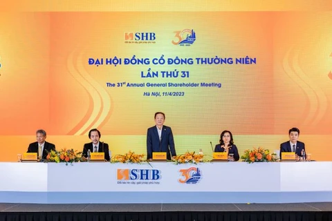 Đại hội cổ đông thường niên SHB năm 2023. (Ảnh: Vietnam+)