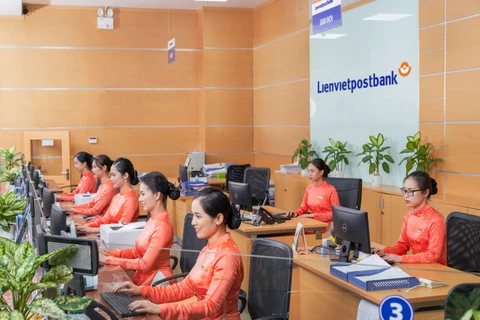 Huy động vốn của Lienvietpostbank tính đến cuối quý 1 tăng trưởng 8,63%. (Ảnh: Vietnam+)