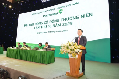 Vietcombank dự kiến trích 21.680 tỷ đồng chia cổ tức năm 2022. (Ảnh: Vietnam+)