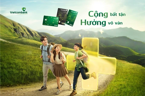 Vietcombank ra mắt bộ 3 sản phẩm thẻ Visa mới dành cho khách hàng cá nhân. (Ảnh: Vietnam+)