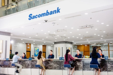 Lợi nhuận trước thuế của Sacombank đạt hơn 4.700 tỷ đồng, tăng 63,5% so cùng kỳ. (Ản: PV/Vietnam+)