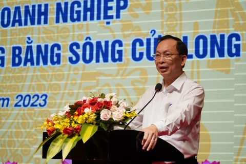 Phó Thống đốc Đào Minh Tú phát biểu chỉ đạo tại Hội nghị. (Ảnh: PV/Vietnam+)