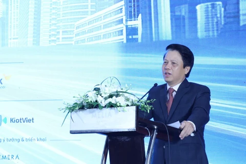 Phó Thống đốc Ngân hàng Nhà nước Phạm Tiến Dũng phát biểu tại hội thảo. (Ảnh: PV/Vietnam+)