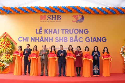SHB khai trương chi nhánh tại Bắc Giang. (Ảnh: Vietnam+)