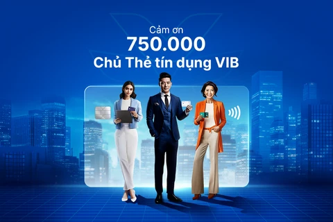 VIB tri ân khách hàng nhân sự kiện vượt mốc 750.000 thẻ tín dụng. (Ảnh: Vietnam+)