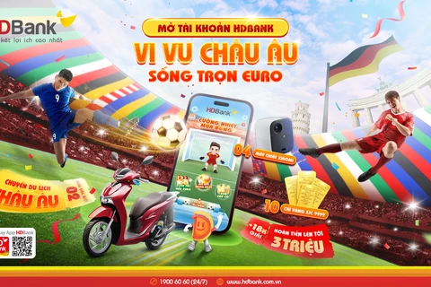 Vi vu châu Âu, xem chung kết Euro 2024 với HDBank. (Ảnh: Vietnam+)