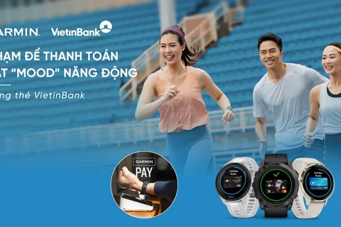 VietinBank mang trải nghiệm thanh toán một chạm Garmin Pay đến chủ thẻ. (Ảnh: Vietnam+)