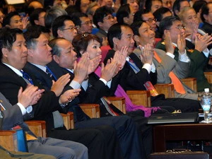 Các đại biểu dự Hội nghị người Việt Nam ở nước ngoài lần thứ nhất (Ảnh: Nhan Sáng/TTXVN)