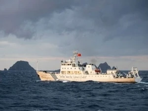 Tàu hải giám Trung Quốc trong vùng biển Điếu Ngư/Senkaku hồi đầu tháng 9. (Nguồn: Kyodo)