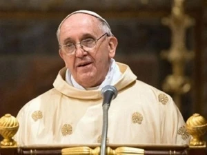 Giáo hoàng Francis chủ trì một buổi hành lễ hôm 14/3 (Nguồn: AFP)