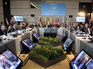 Ngoại trưởng các nước Nam Mỹ tham dự hội nghị. (Ảnh: THX/TTXVN).