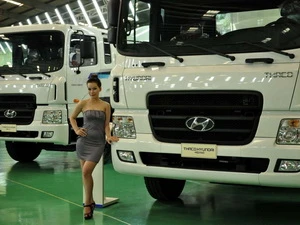 Xe tải Thaco Hyundai. (Ảnh: Nguyễn Sơn/Vietnam+)