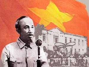 Chủ tịch Hồ Chí Minh đọc Tuyên ngôn độc lập. (Nguồn: Internet)