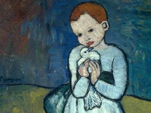 Một phần bức tranh nổi tiếng "Child With A Dove" của danh họa Picasso. (Nguồn: Internet)
