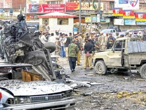 Hiện trường vụ đánh bom ở Quetta. (Nguồn: AFP)