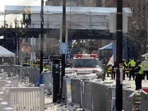 Hiện trường vụ đánh bom ở Boston. (Nguồn: AFP/TTXVN)