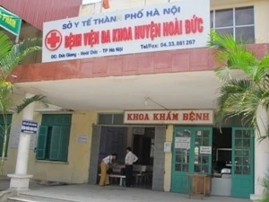 Bệnh viện đa khoa huyện Hoài Đức - nơi mới bị phát hiện có nhiều sai phạm. (Ảnh: PV/Vietnam+)